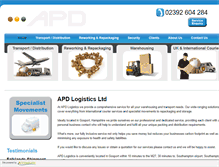 Tablet Screenshot of apdlogistics.com